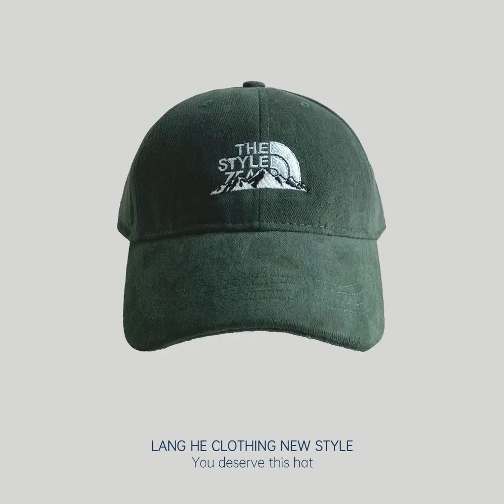 Men's White Embroidered Mountain Peak Baseball Cap - Image 17