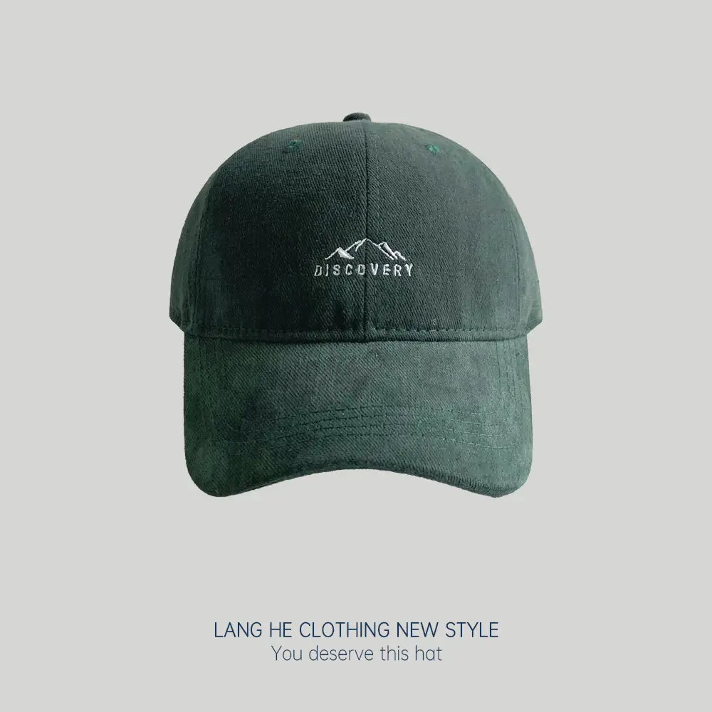 Men's White Embroidered Mountain Peak Baseball Cap - Image 18