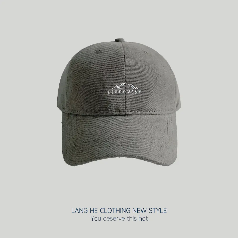 Men's White Embroidered Mountain Peak Baseball Cap - Image 4
