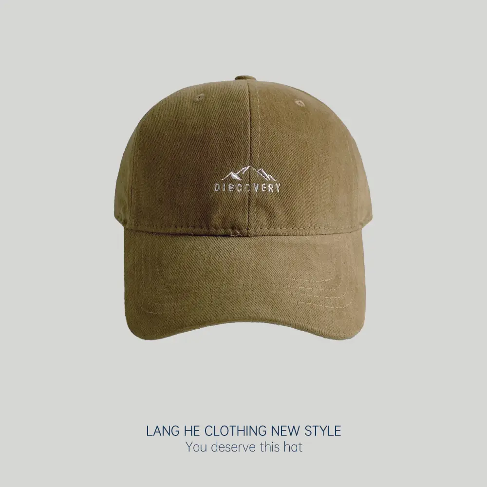 Men's White Embroidered Mountain Peak Baseball Cap - Image 6