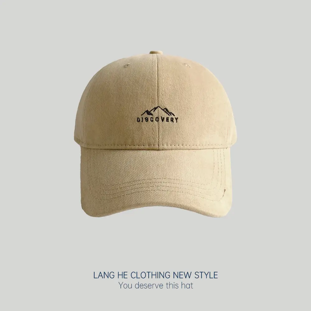 Men's White Embroidered Mountain Peak Baseball Cap - Image 8
