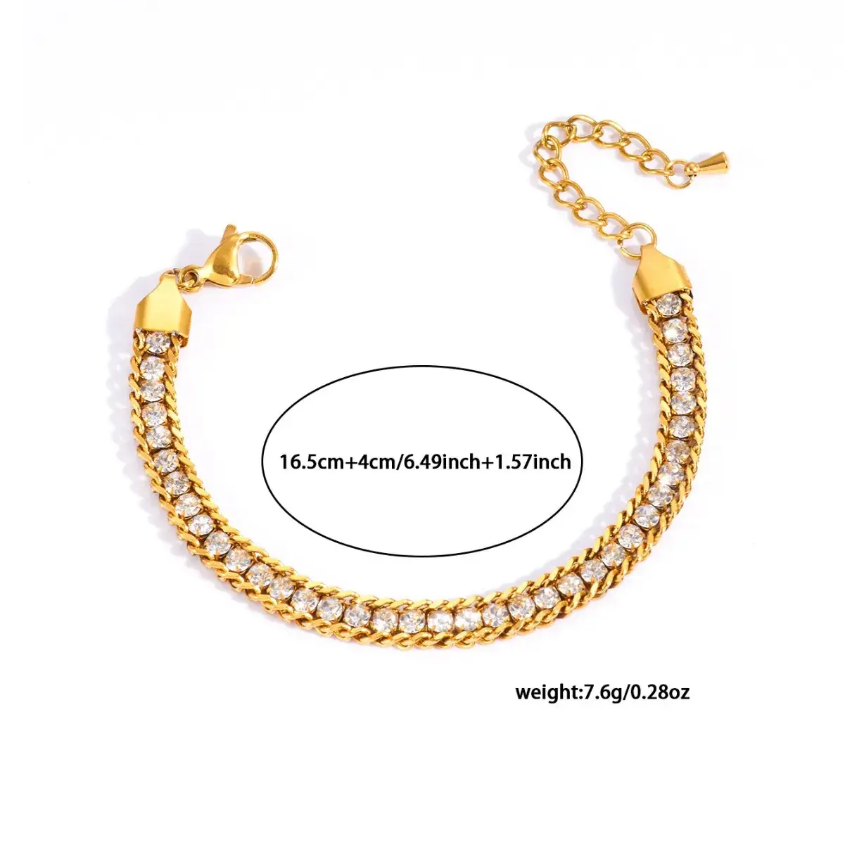 Luxury Titanium Bracelet with Micro-Inlay & Three-Layer Design