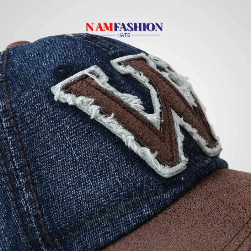Women Denim Baseball Cap Wide Brim American Retro — feature 13