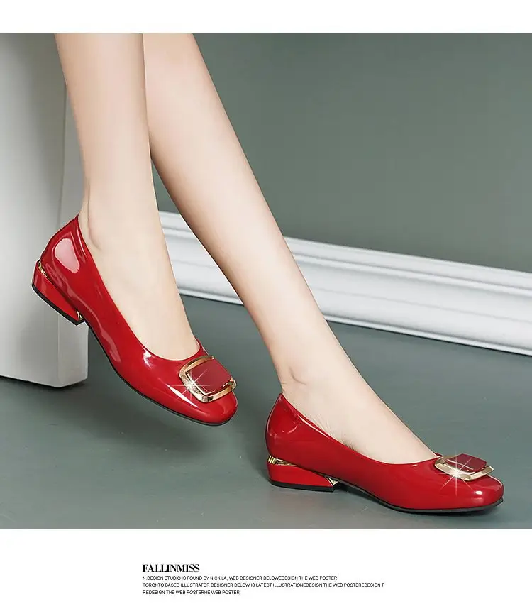 Single-layer Shoes Women's Soft Leather Summer 2024 New Korean Style Low Heel Thick Heel Casual All-match Shallow Mouth Slip-on Leather Shoes — feature 16