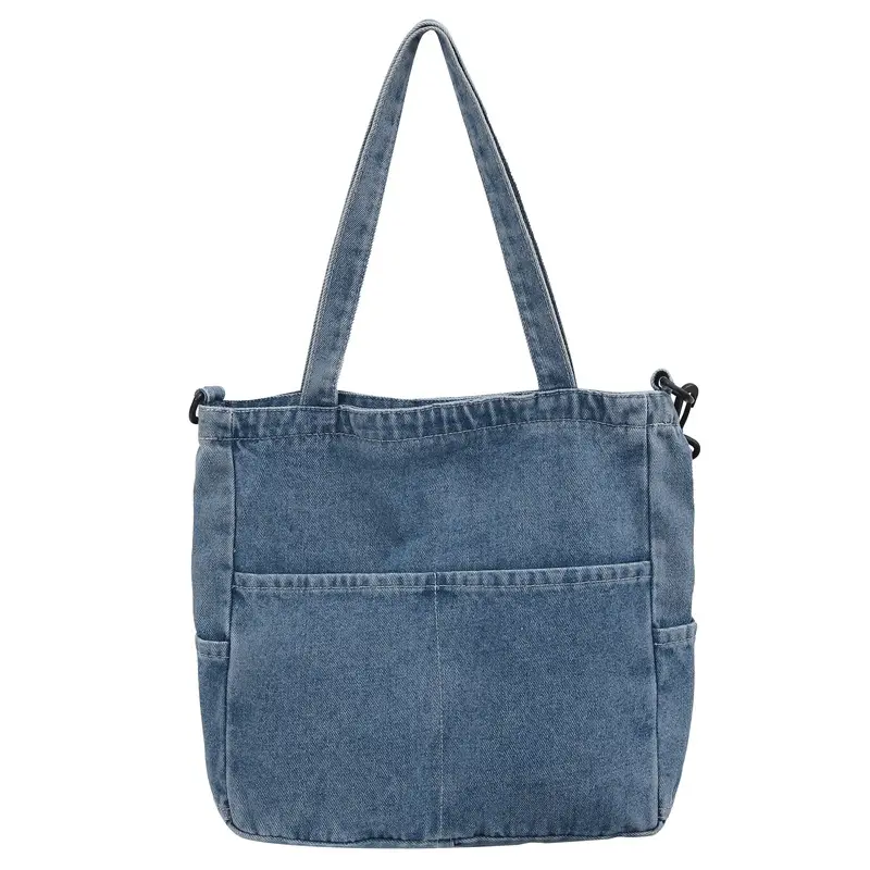 New Japanese Denim Shoulder Bag for Men Women Ruiying Large Capacity Crossbody Bag - Image 2