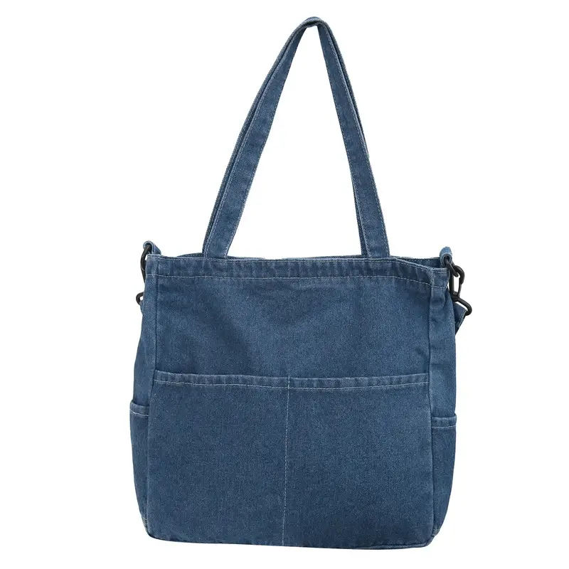New Japanese Denim Shoulder Bag for Men Women Ruiying Large Capacity Crossbody Bag - Image 3