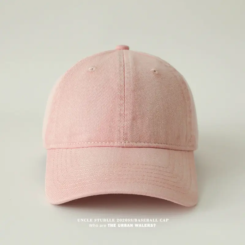 Men's Pink Baseball Cap 4 Seasons Solid Color — feature 11