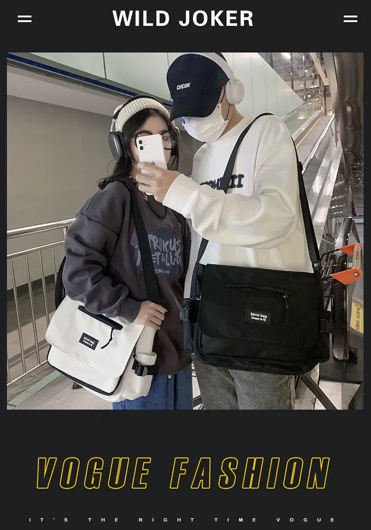 White Japanese Messenger Bag for Women — feature 1