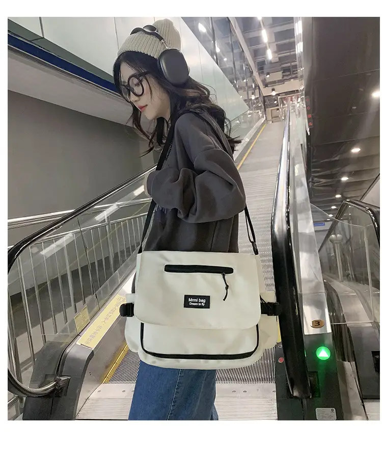 White Japanese Messenger Bag for Women — feature 5