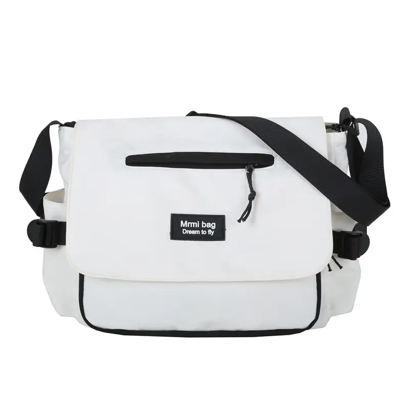 White Japanese Messenger Bag for Women - Image 4