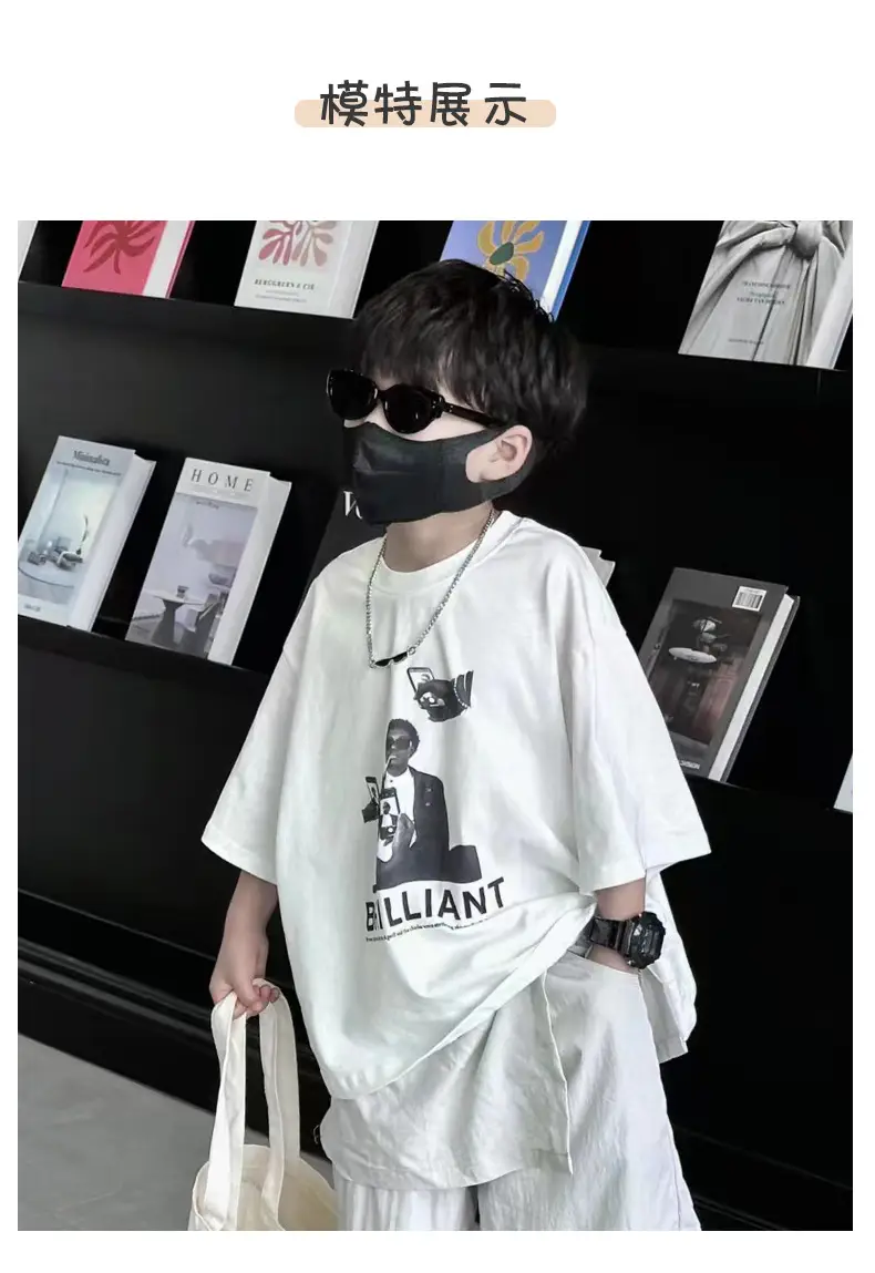 Boys T-Shirt White Cartoon Brilliant 2025 Summer — feature 10