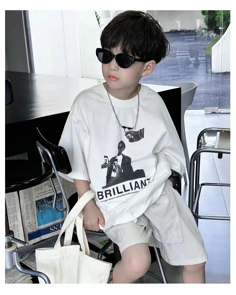 Boys T-Shirt White Cartoon Brilliant 2025 Summer — feature 11