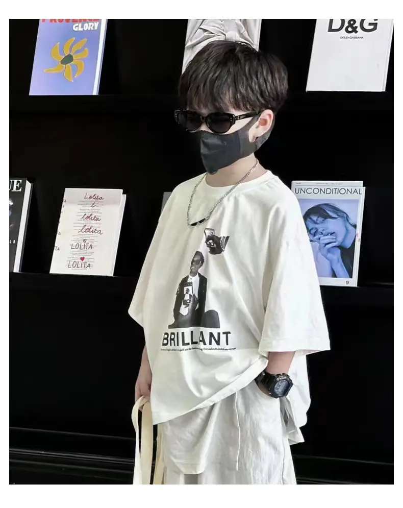 Boys T-Shirt White Cartoon Brilliant 2025 Summer — feature 13