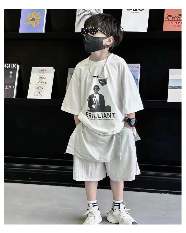 Boys T-Shirt White Cartoon Brilliant 2025 Summer — feature 15