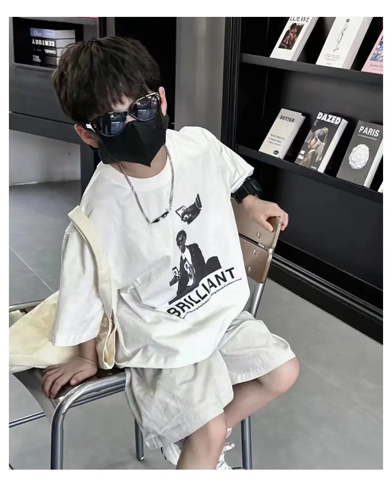Boys T-Shirt White Cartoon Brilliant 2025 Summer — feature 16