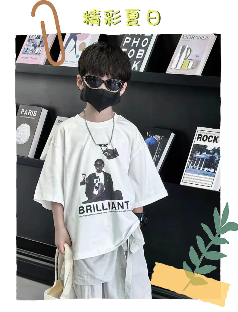Boys T-Shirt White Cartoon Brilliant 2025 Summer — feature 2