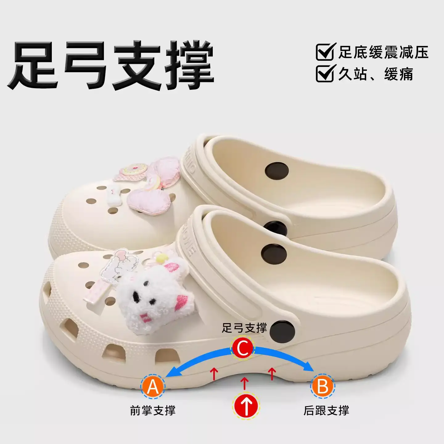 Women's Cute Cartoon Hole Slippers White 2025 - Image 38
