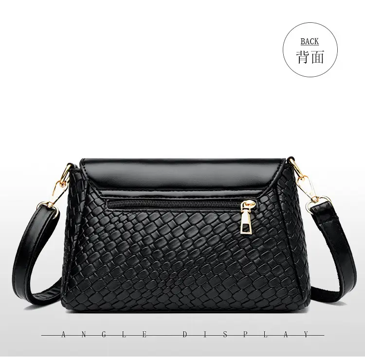 Red Embossed Women's Crossbody Bag with Gold Logo — feature 25