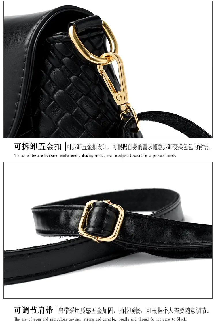 Red Embossed Women's Crossbody Bag with Gold Logo — feature 31
