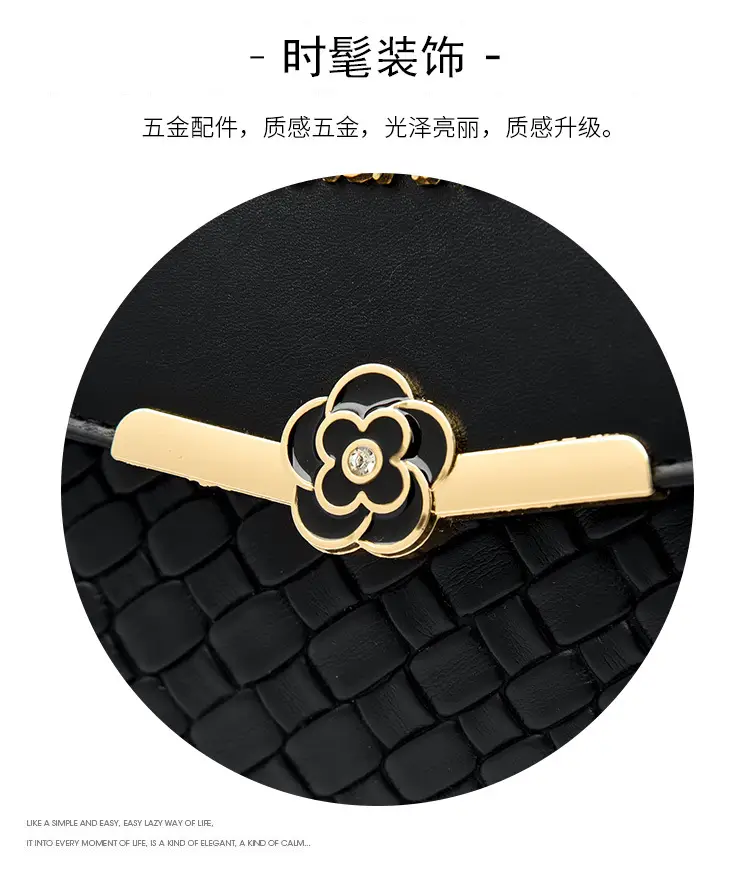 Red Embossed Women's Crossbody Bag with Gold Logo — feature 4