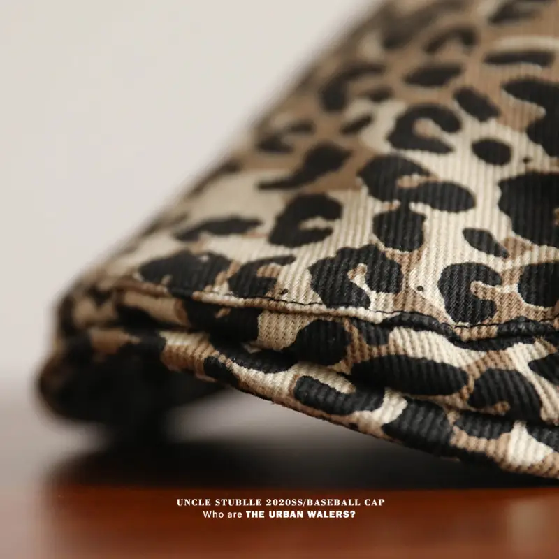 Women's Leopard Print Beret with Duckling Tone — feature 3