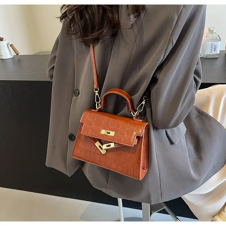 White Croc Leather Shoulder Bag for Women — feature 10