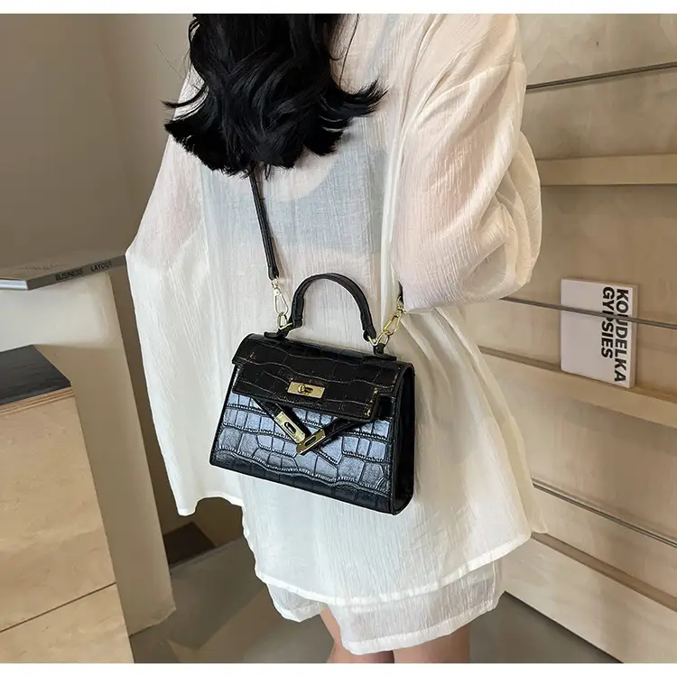 White Croc Leather Shoulder Bag for Women — feature 14