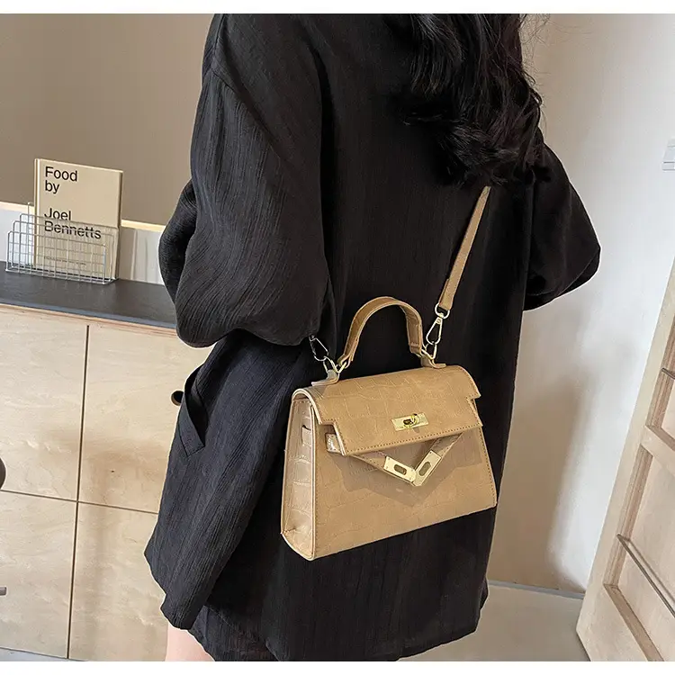 White Croc Leather Shoulder Bag for Women — feature 19