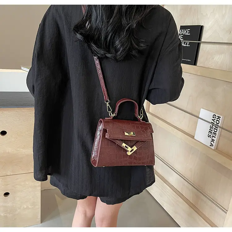 White Croc Leather Shoulder Bag for Women — feature 20