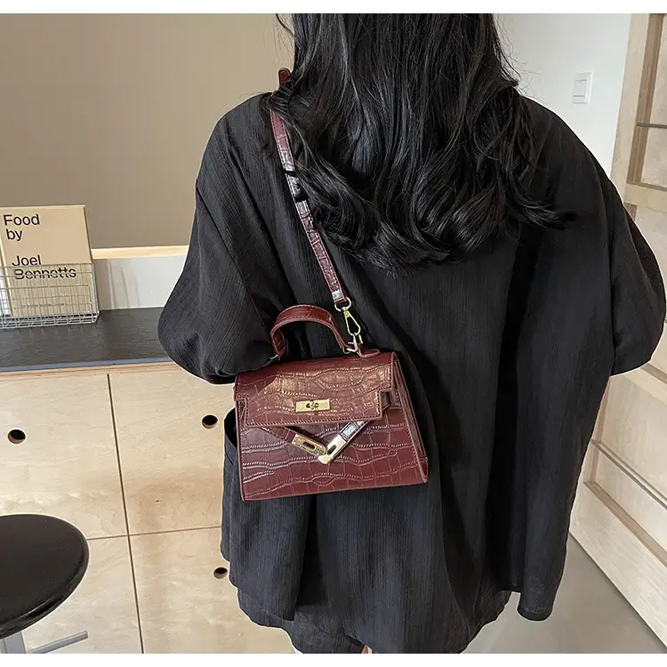 White Croc Leather Shoulder Bag for Women — feature 22