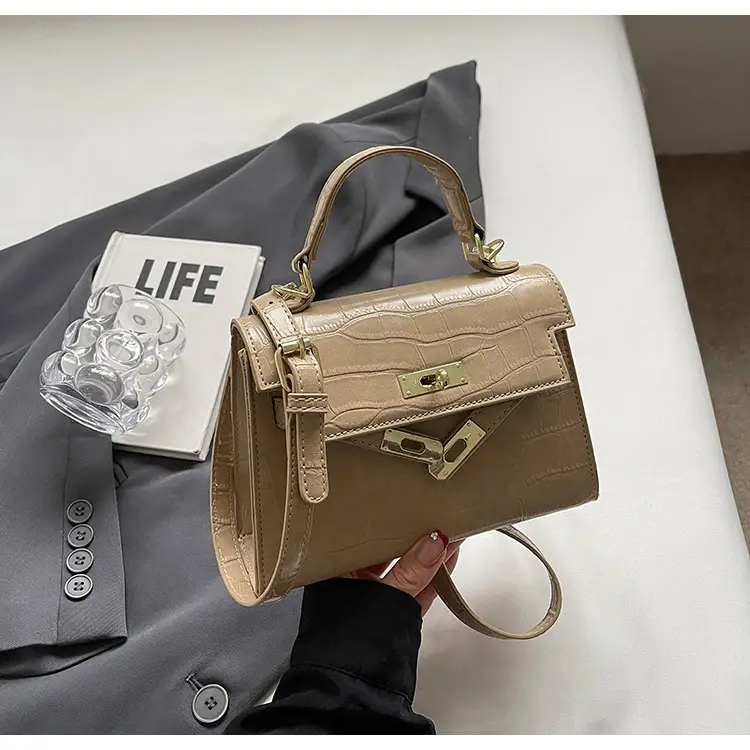 White Croc Leather Shoulder Bag for Women — feature 26