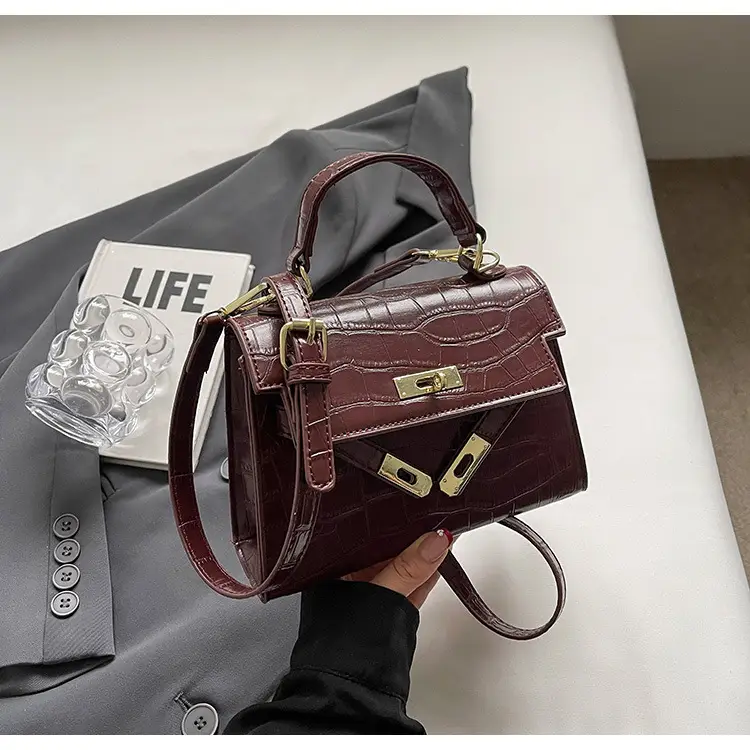 White Croc Leather Shoulder Bag for Women — feature 27