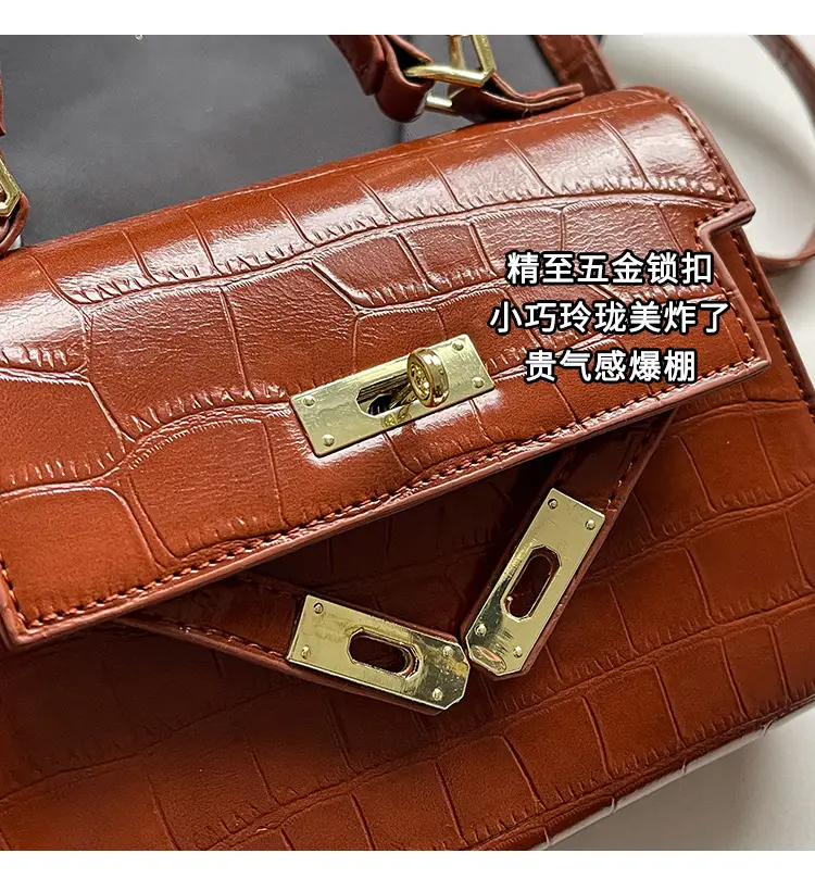 White Croc Leather Shoulder Bag for Women — feature 4