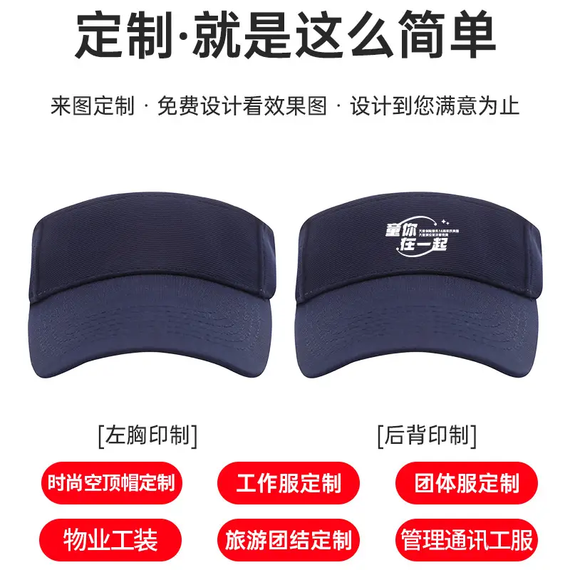 Navy Blue UV Visor Baseball Cap