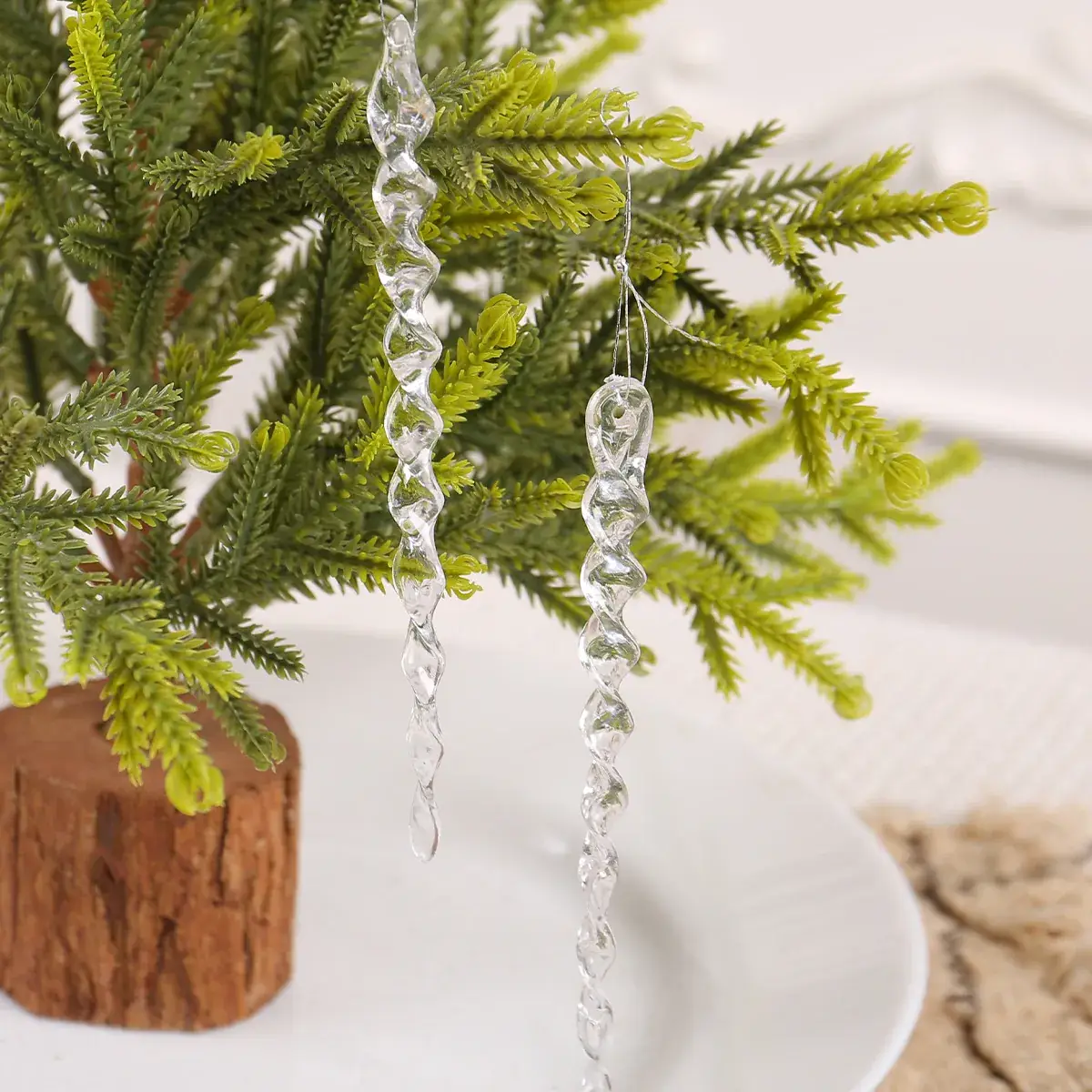 Transparent Ice Crystal Hanging Decor for Christmas Tree - Image 8