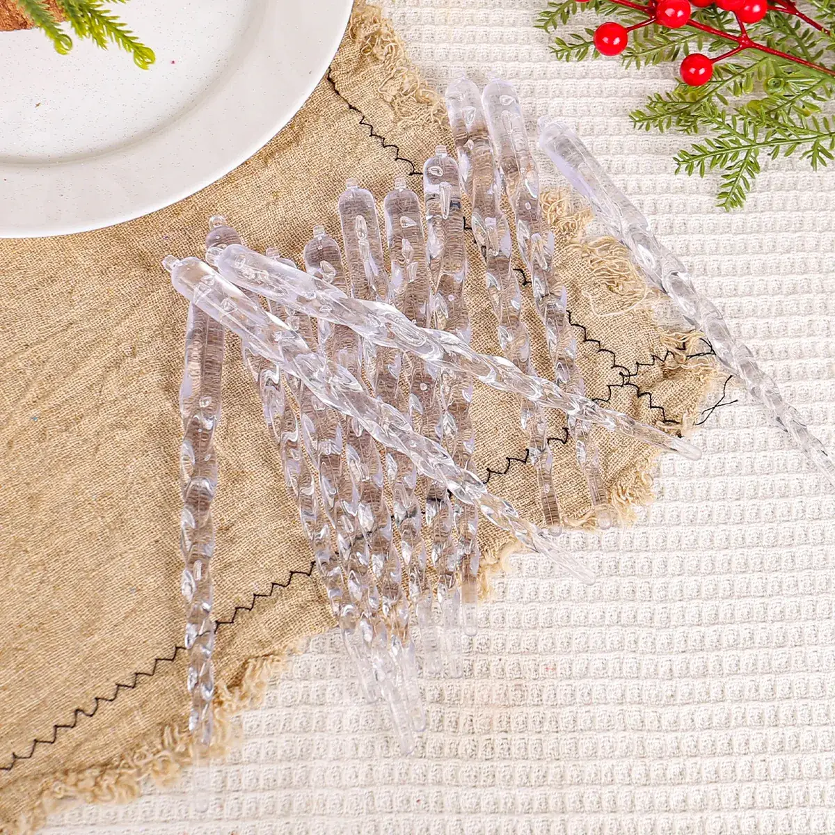 Transparent Ice Crystal Hanging Decor for Christmas Tree - Image 9