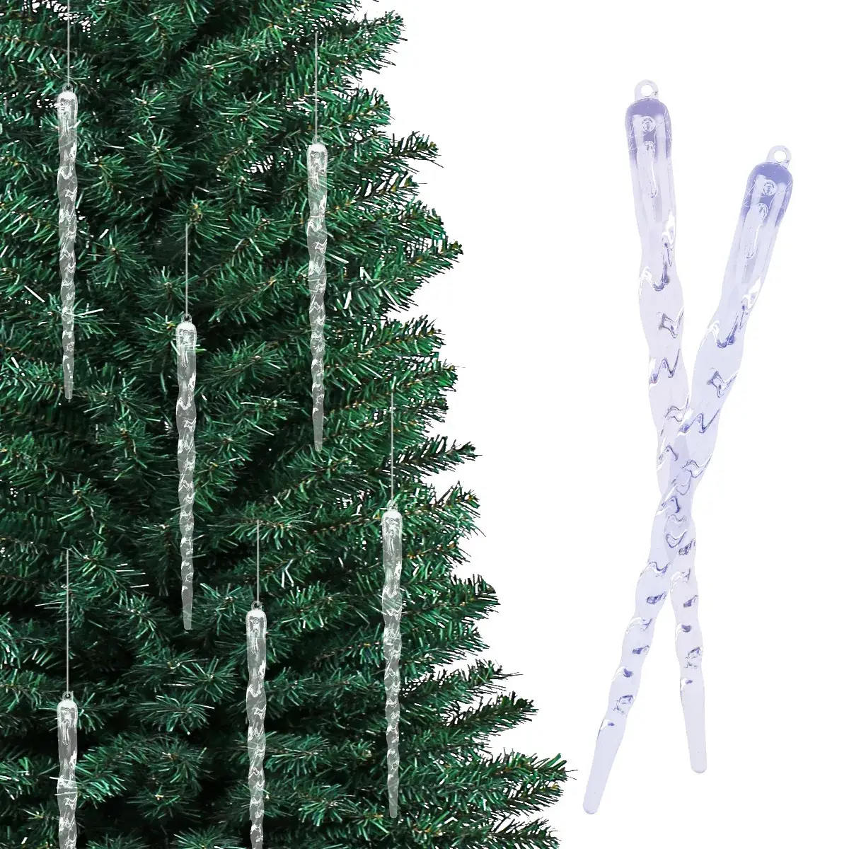 Transparent Ice Crystal Hanging Decor for Christmas Tree - Image 10