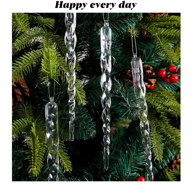 Transparent Ice Crystal Hanging Decor for Christmas Tree — feature 2