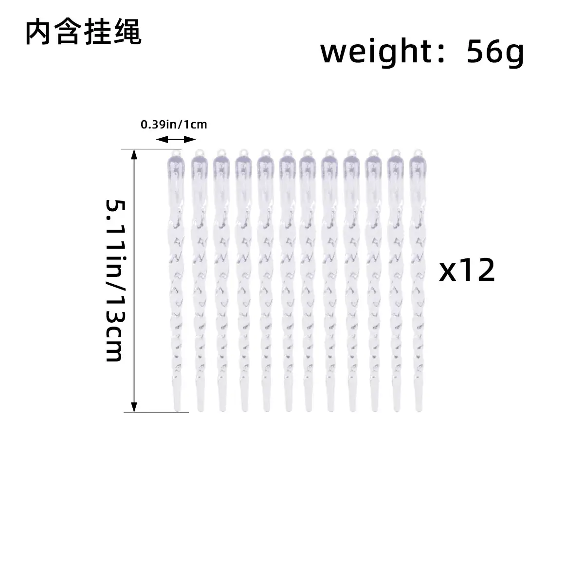 Transparent Ice Crystal Hanging Decor for Christmas Tree - Image 3