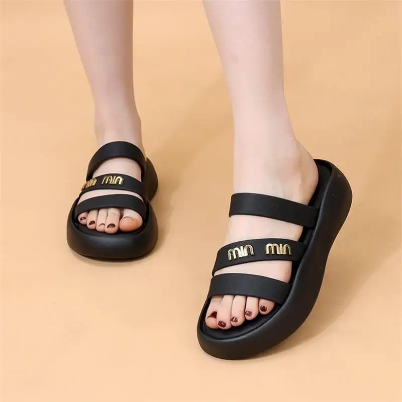 Women's Black French Roman Beach Slippers 2024 - Image 4