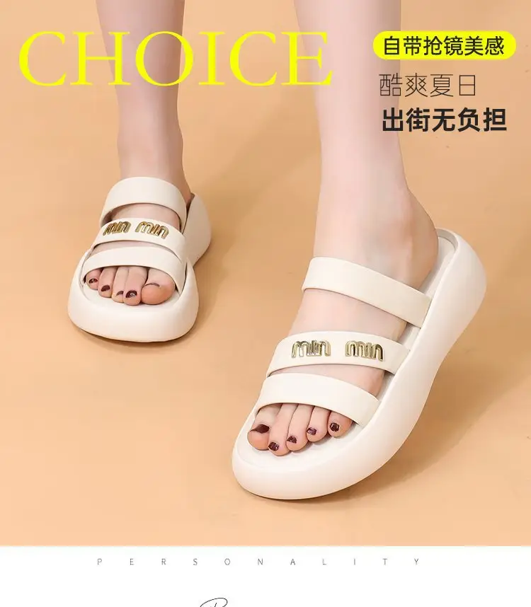 Women's Black French Roman Beach Slippers 2024 — feature 1