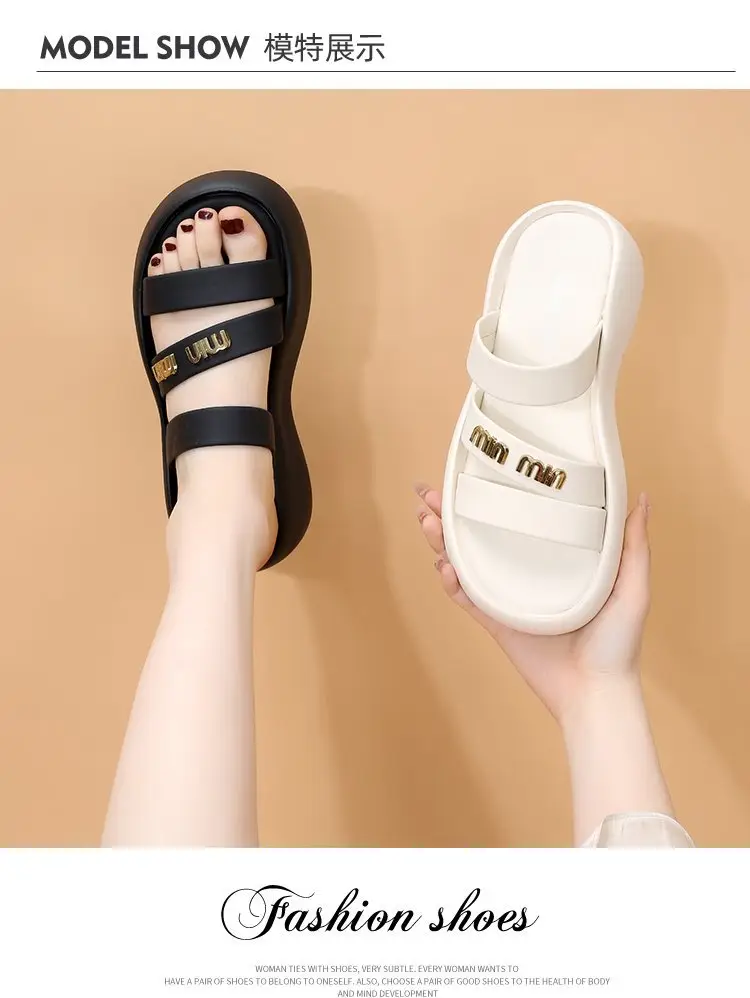 Women's Black French Roman Beach Slippers 2024 — feature 5