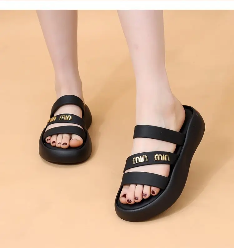 Women's Black French Roman Beach Slippers 2024 — feature 7