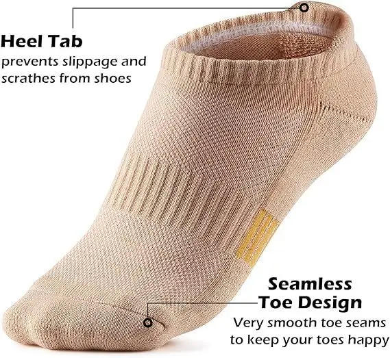 Summer Thin Mesh Large Size Boat Socks for Women, Sports Running Socks for Men, Breathable Sweat-Absorbing Short Socks, Anti-Odor Color-Blocked Cotton Socks — feature 20