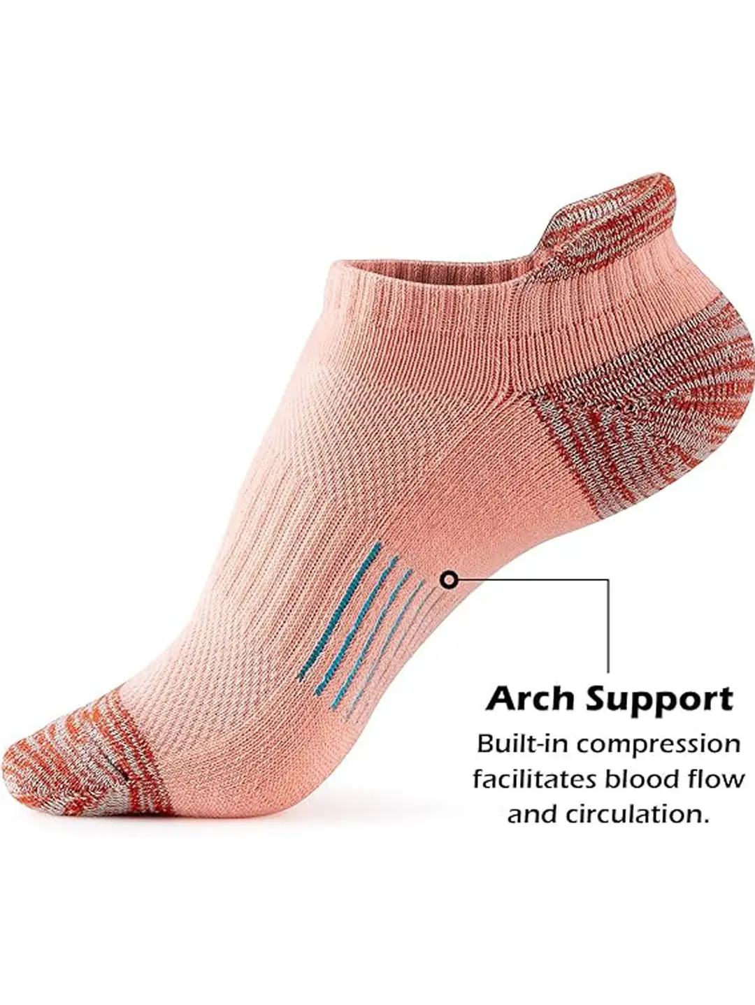 Summer Thin Mesh Large Size Boat Socks for Women, Sports Running Socks for Men, Breathable Sweat-Absorbing Short Socks, Anti-Odor Color-Blocked Cotton Socks — feature 24