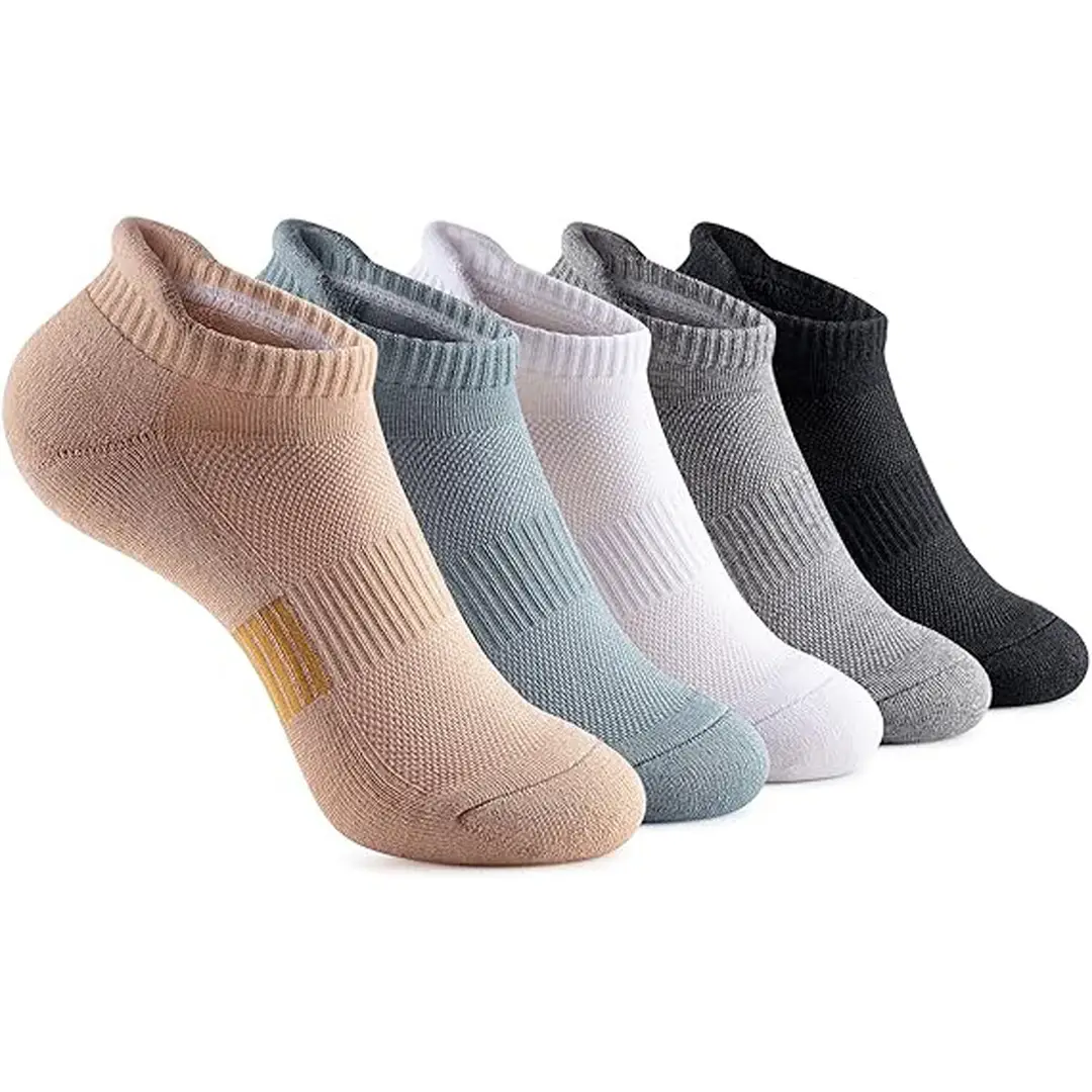 Summer Thin Mesh Large Size Boat Socks for Women, Sports Running Socks for Men, Breathable Sweat-Absorbing Short Socks, Anti-Odor Color-Blocked Cotton Socks — feature 26