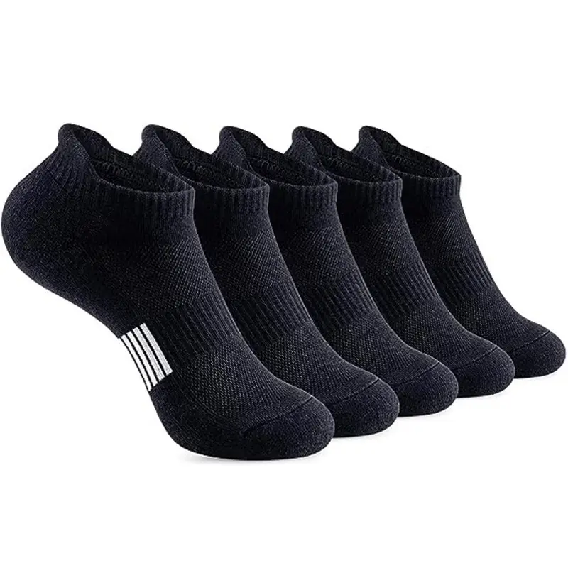 Summer Thin Mesh Large Size Boat Socks for Women, Sports Running Socks for Men, Breathable Sweat-Absorbing Short Socks, Anti-Odor Color-Blocked Cotton Socks