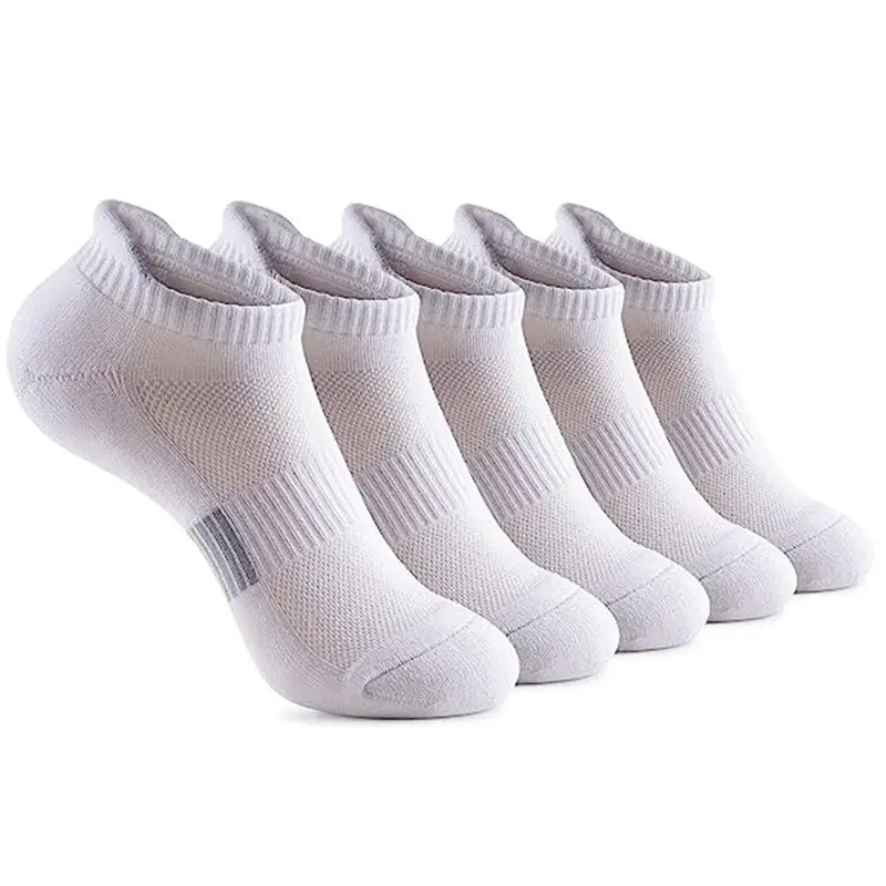 Summer Thin Mesh Large Size Boat Socks for Women, Sports Running Socks for Men, Breathable Sweat-Absorbing Short Socks, Anti-Odor Color-Blocked Cotton Socks