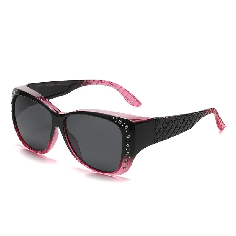 European and American New Style Sunglasses Retro Fashion Diamond-Encrusted Sunglasses Women's Trendy Big Face Display Glasses Frames Polarized Lenses - Image 12