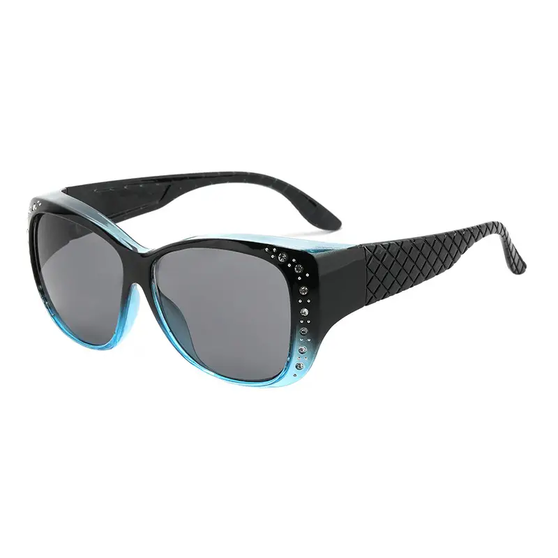 European and American New Style Sunglasses Retro Fashion Diamond-Encrusted Sunglasses Women's Trendy Big Face Display Glasses Frames Polarized Lenses - Image 13